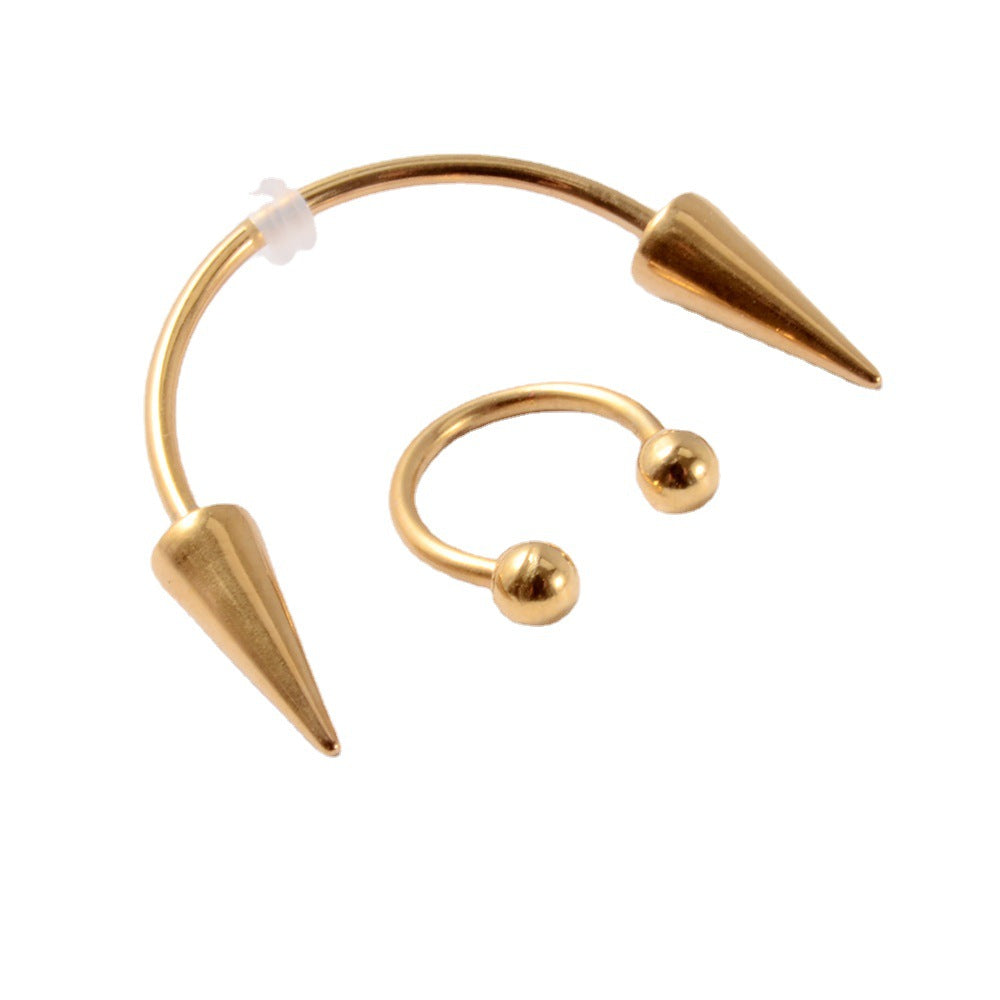 2Pcs 16G Smiley Piercing Barbell Set