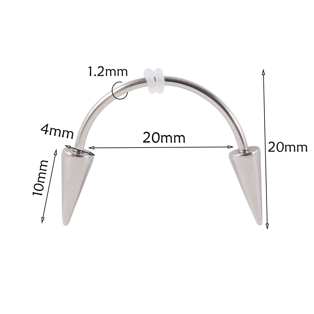 2Pcs 16G Smiley Piercing Barbell Set