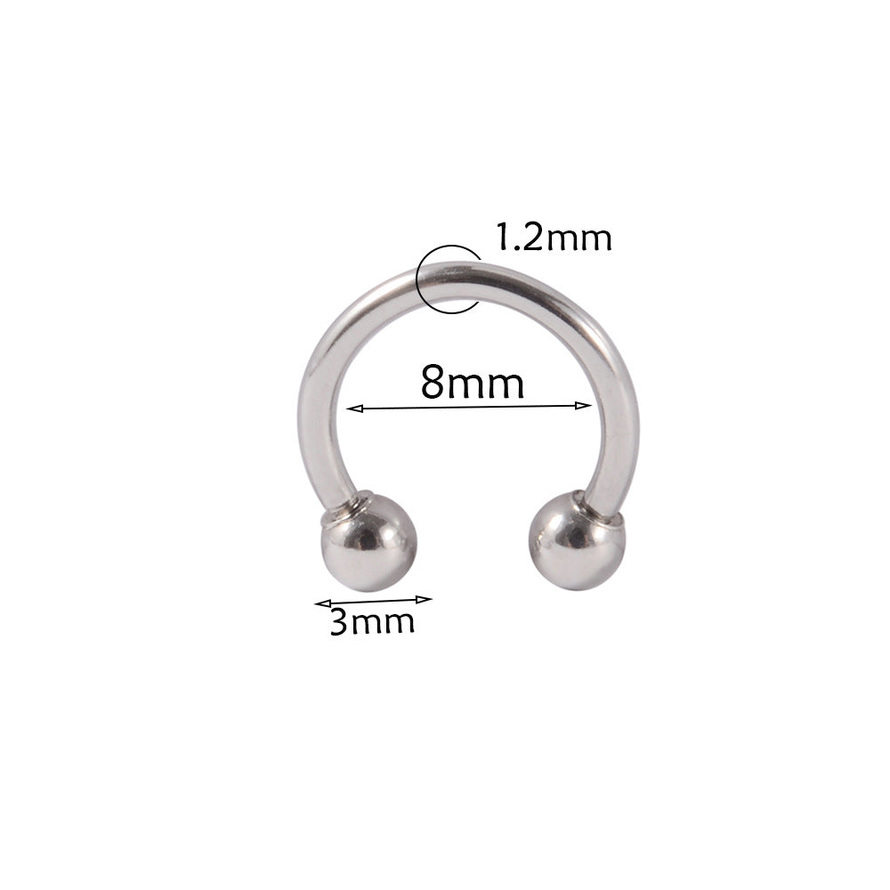 2Pcs 16G Smiley Piercing Barbell Set