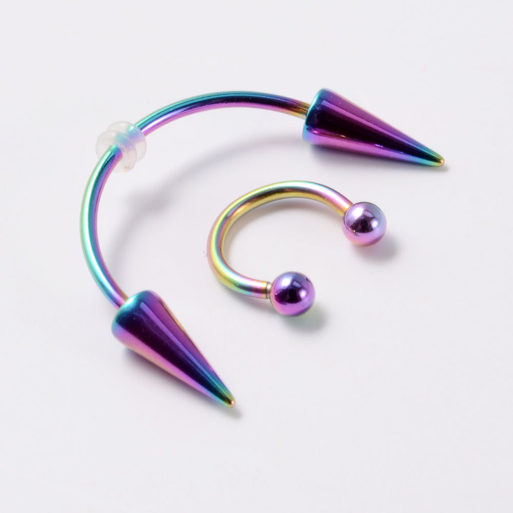 2Pcs 16G Smiley Piercing Barbell Set