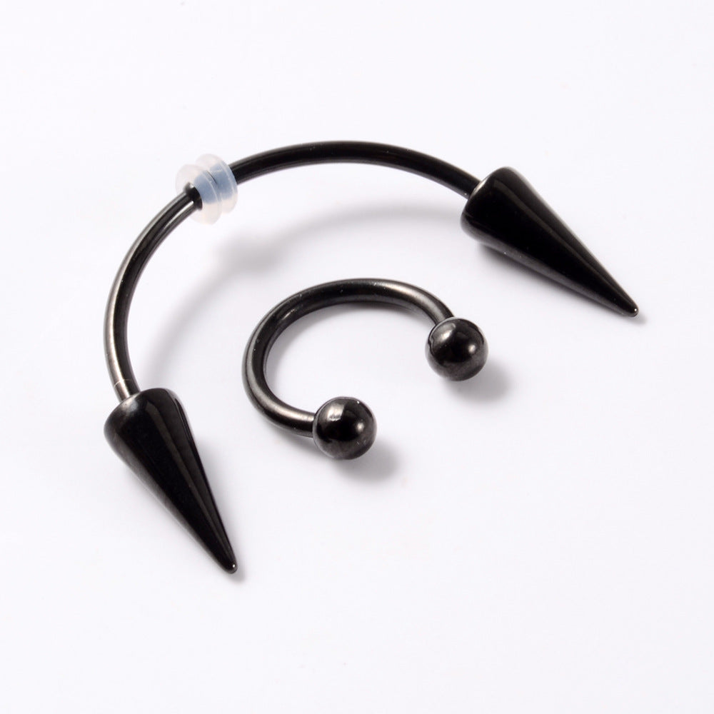 2Pcs 16G Smiley Piercing Barbell Set