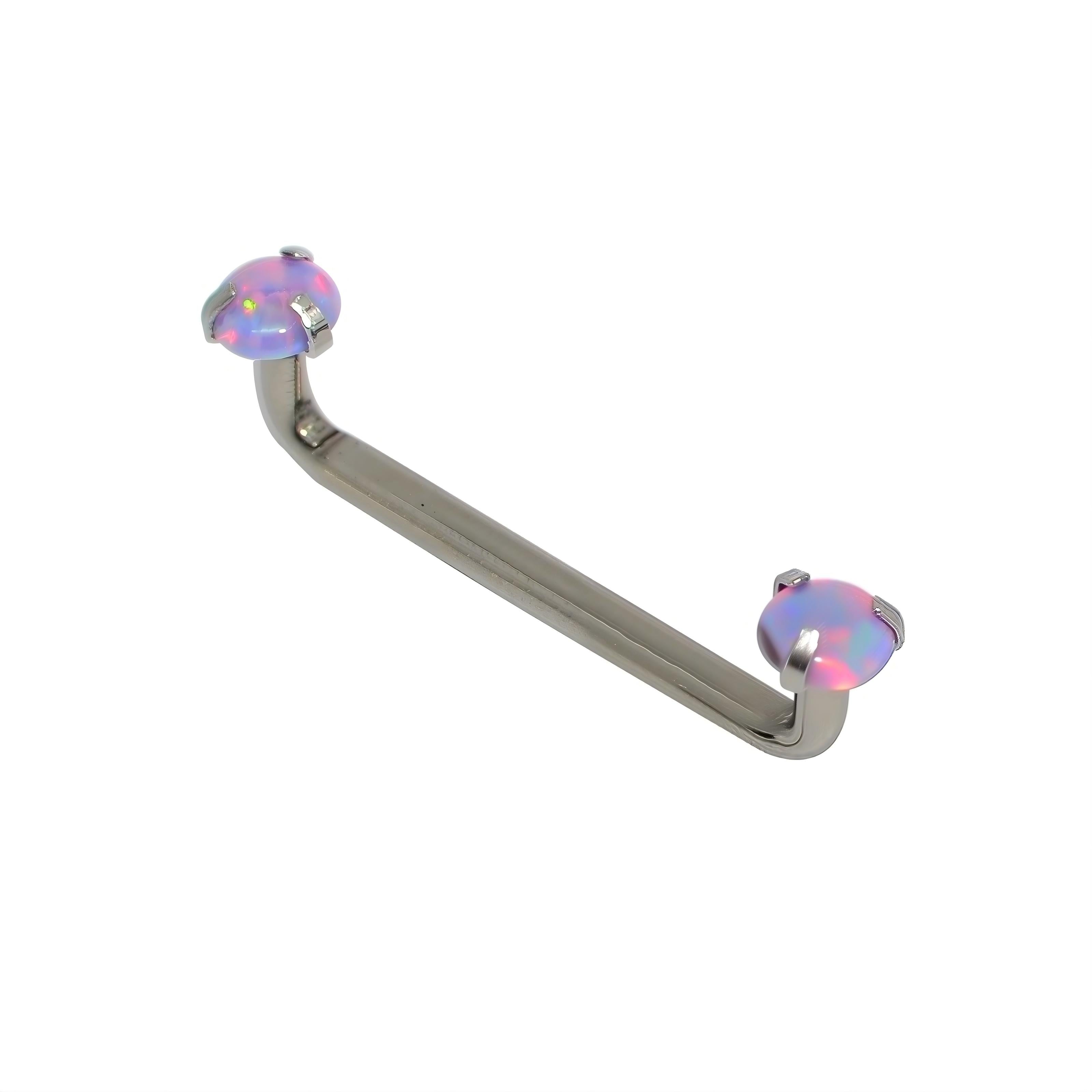 purple opal surface piercing bar