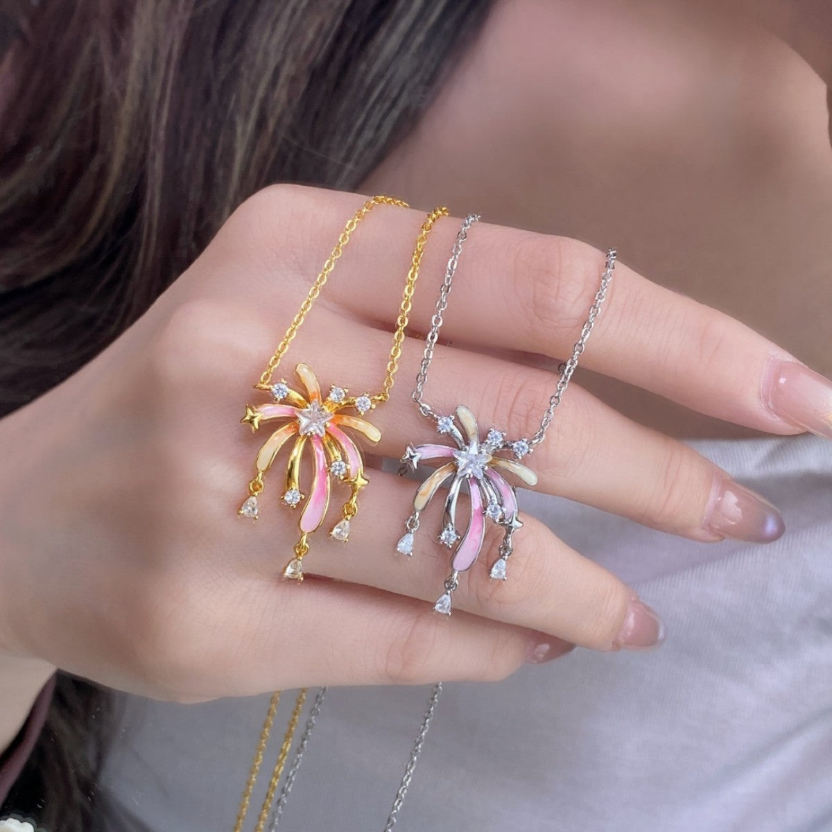 Fireworks Charm Necklace 