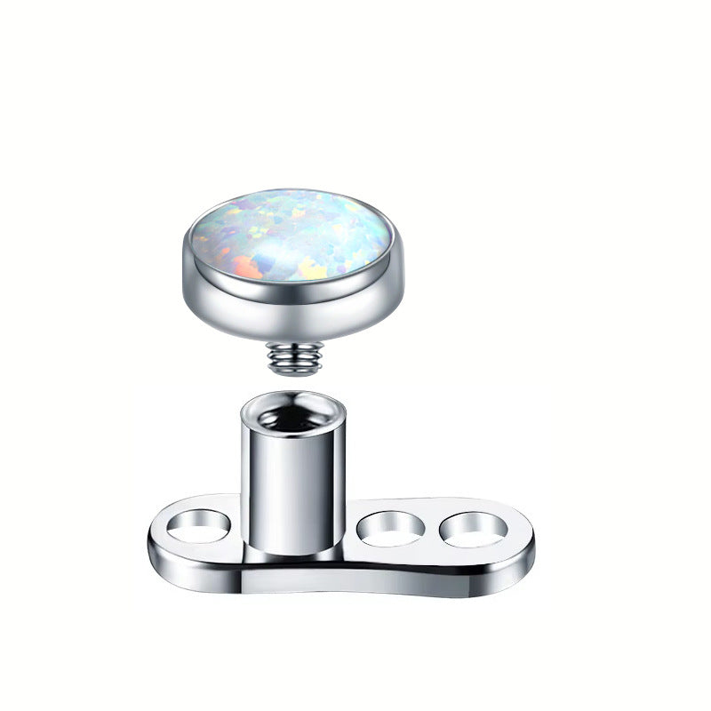 white opal dermal stud set