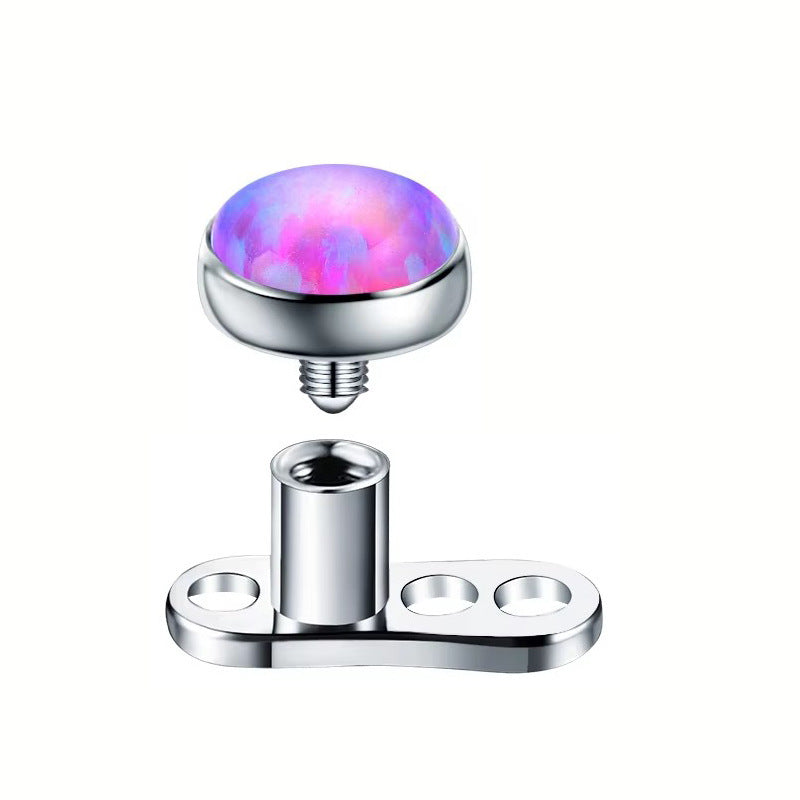 purple opal dermal stud set