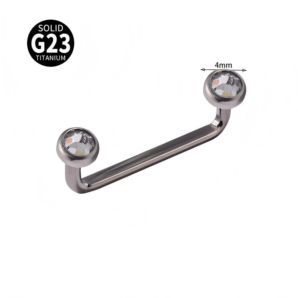 white cz dermal jewelry