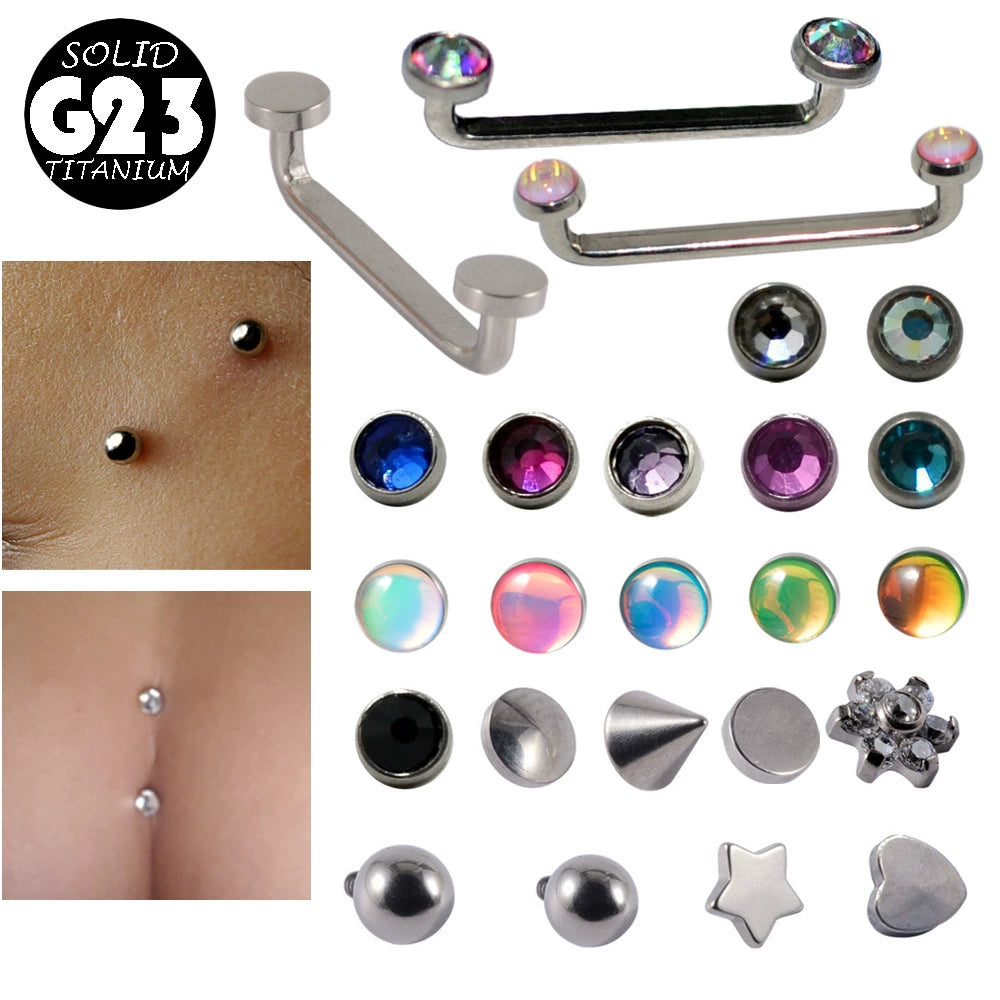 Titanium Internal Thread Dermal jewelry