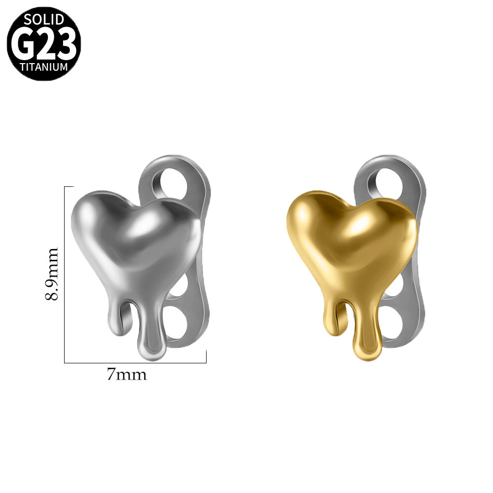 14G F136 Titanium Internal Thread  Micro Dermal Jewelry