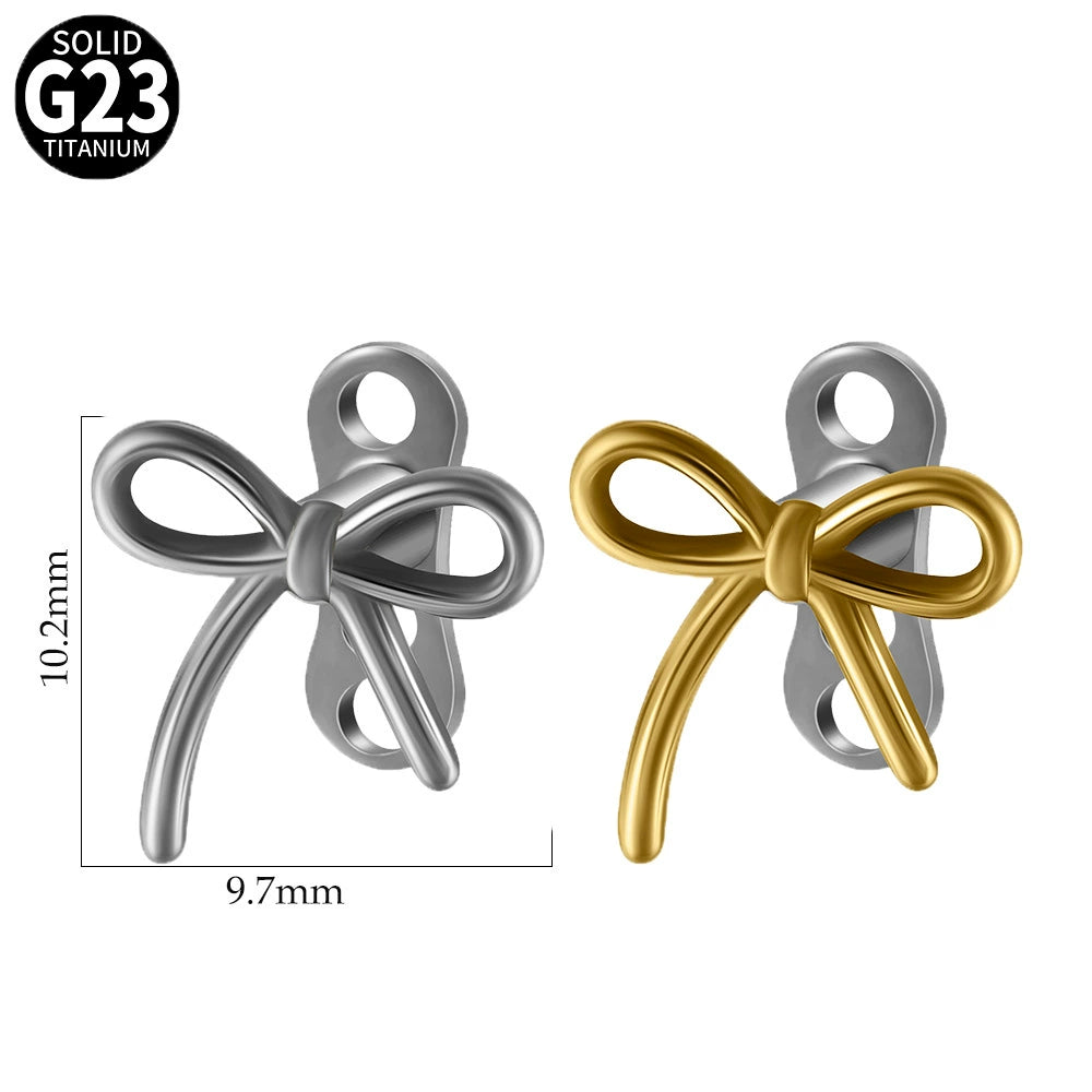 14G F136 Titanium Internal Thread  Micro Dermal Jewelry