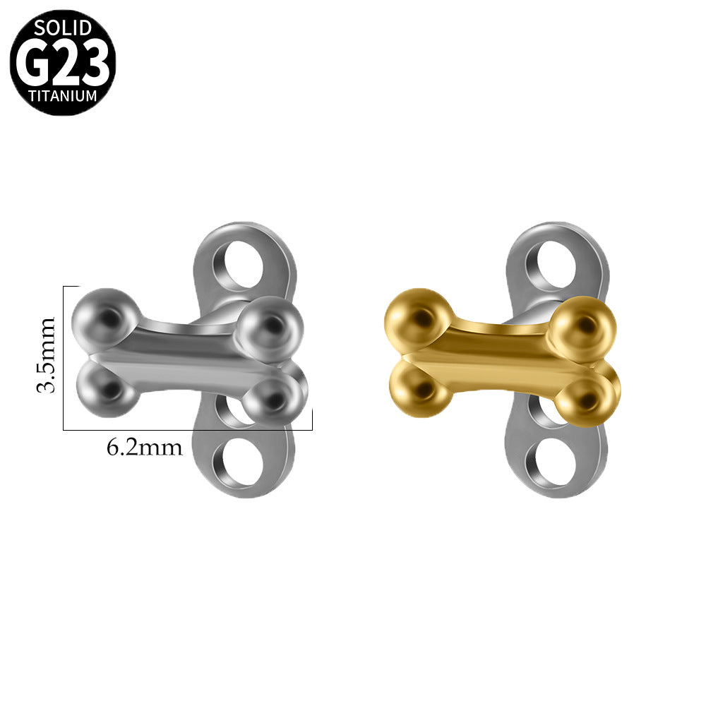 14G F136 Titanium Internal Thread  Micro Dermal Jewelry