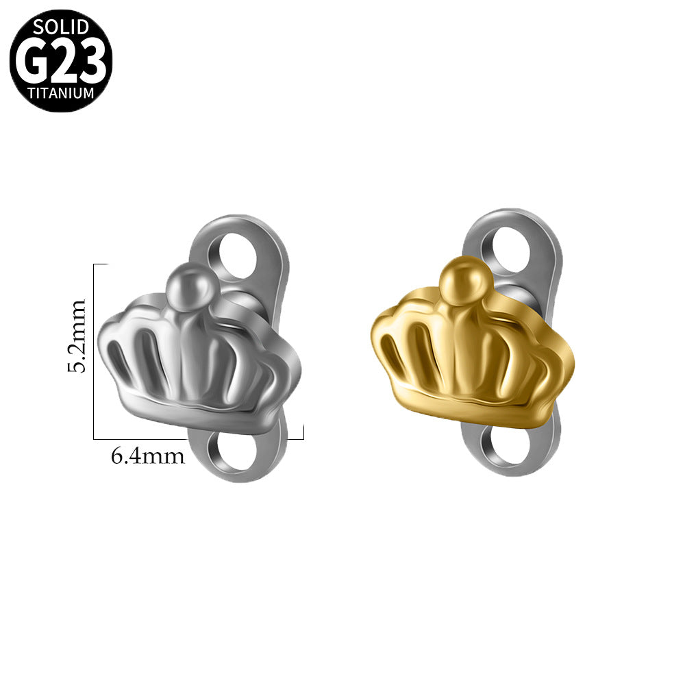 14G F136 Titanium Internal Thread  Micro Dermal Jewelry