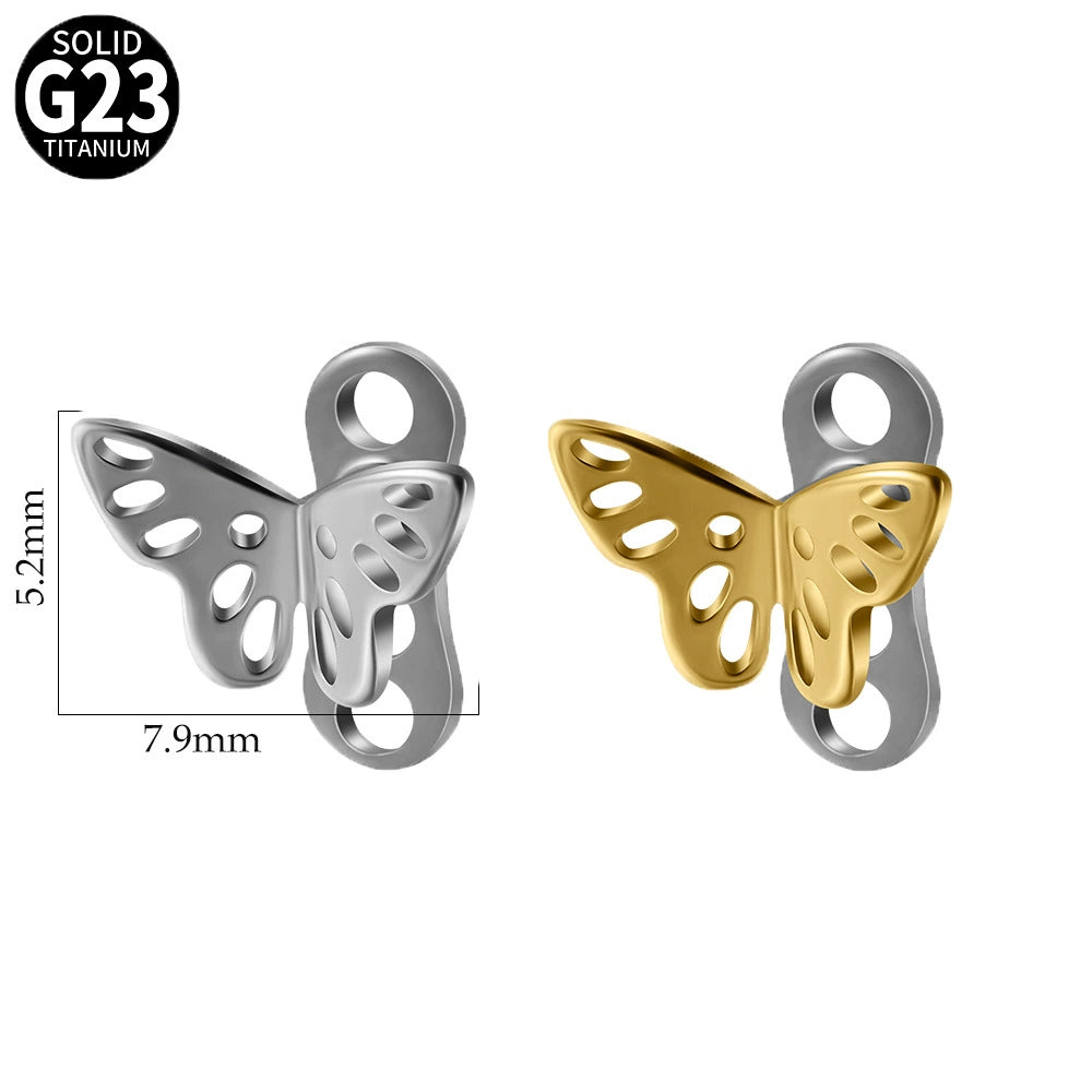 14G F136 Titanium Internal Thread  Micro Dermal Jewelry