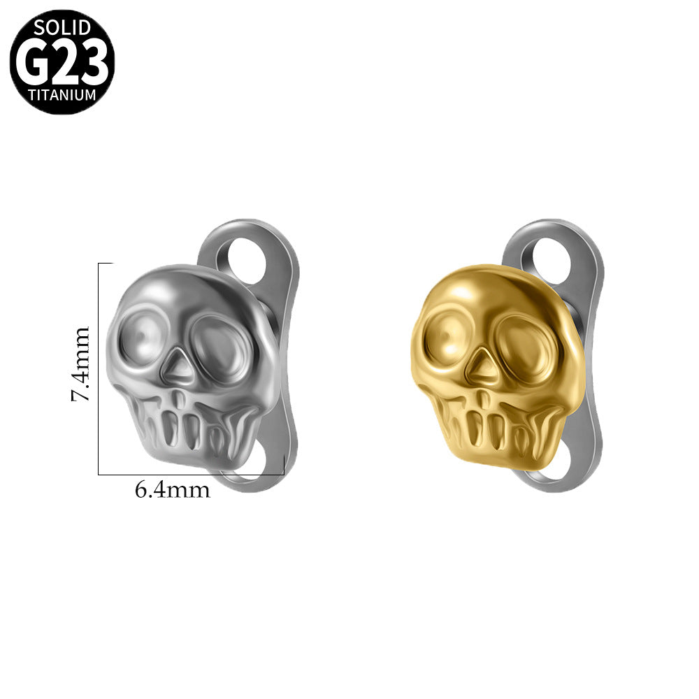 14G F136 Titanium Internal Thread  Micro Dermal Jewelry