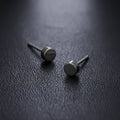 Origin Stud Earrings | Minimal Black & Silver Disc Earrings