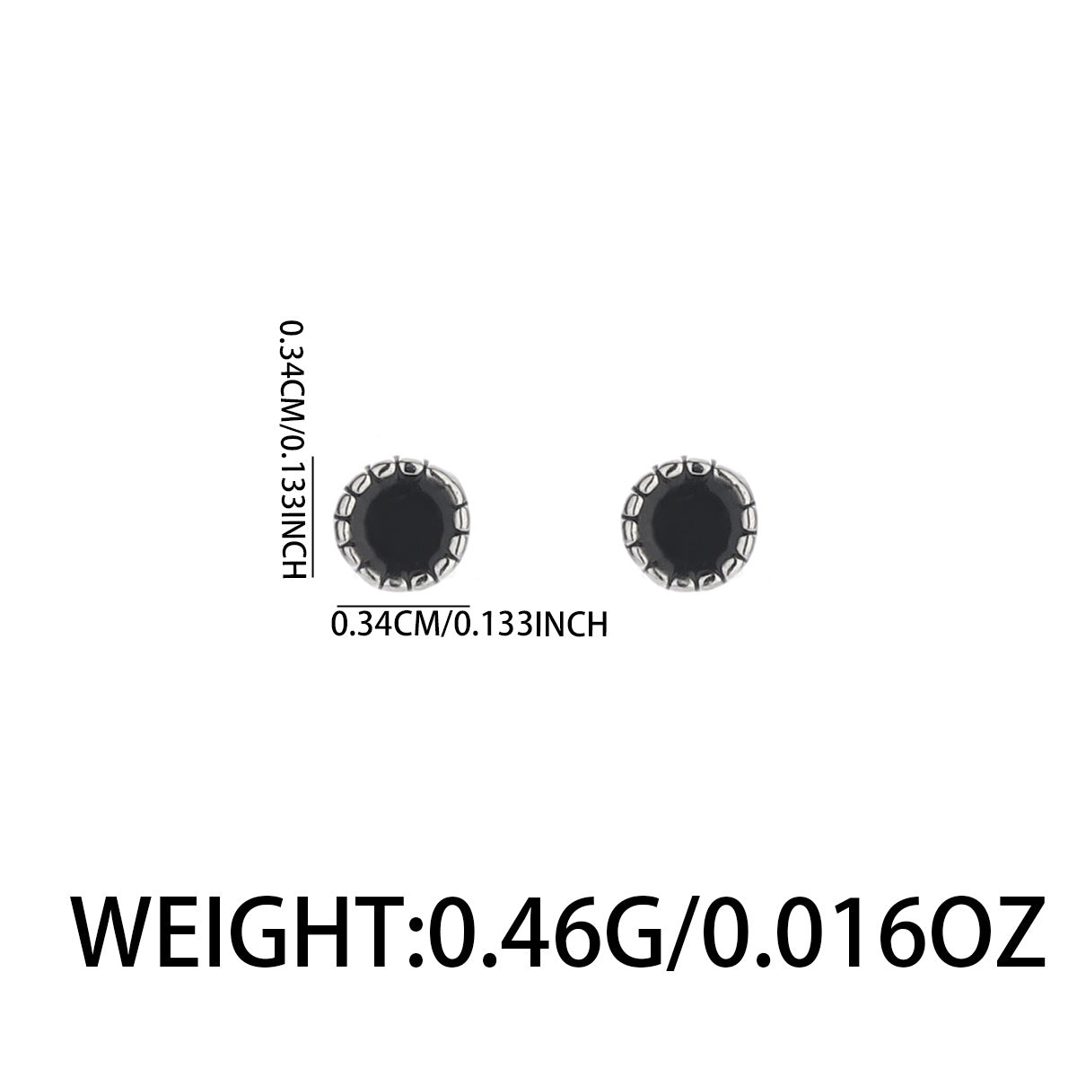 Origin Stud Earrings | Minimal Black & Silver Disc Earrings