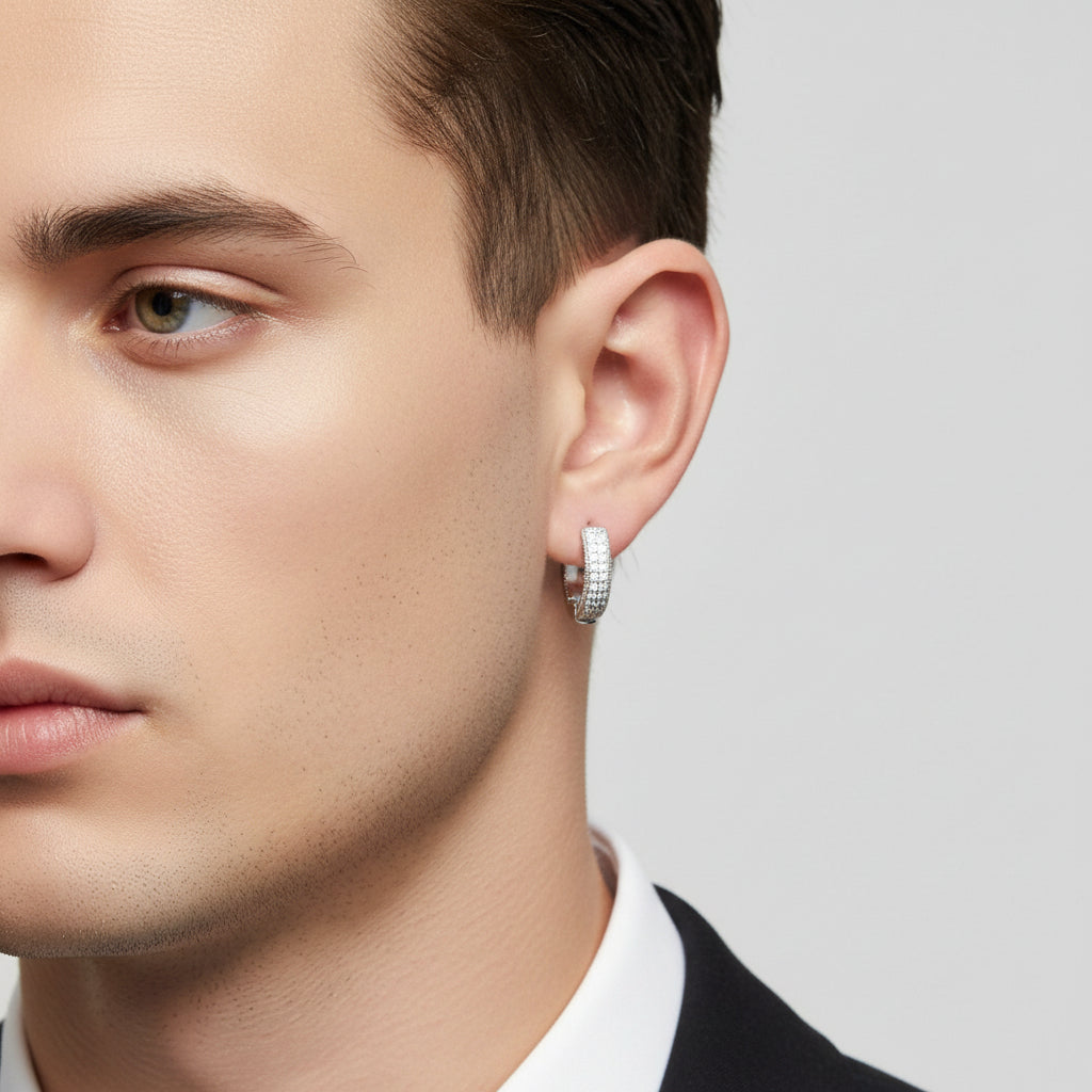 diamonds earring hoop for men 