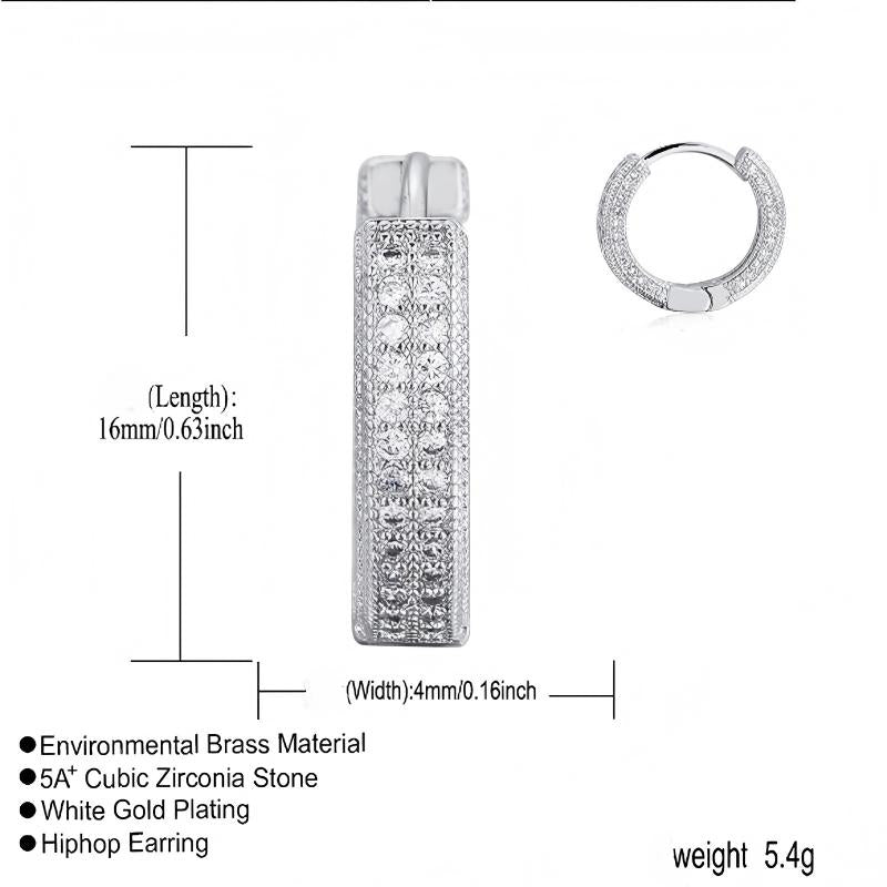 ORVAN Ascend Pavé Huggie Earrings | Gold, Silver & Black Hoop Earrings