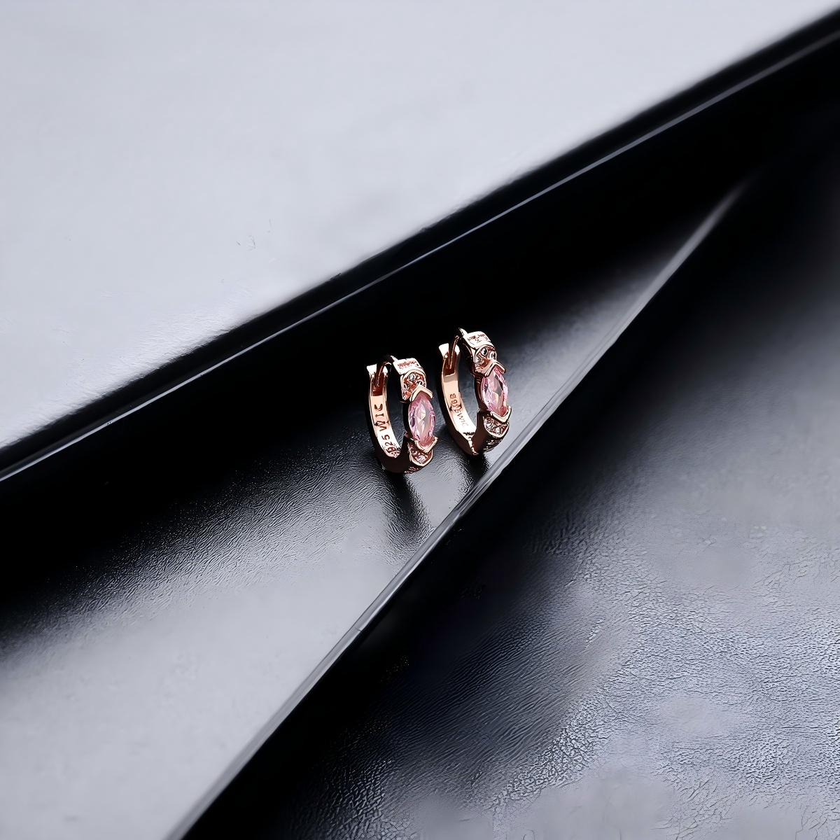 Marquise CZ Huggie Earrings