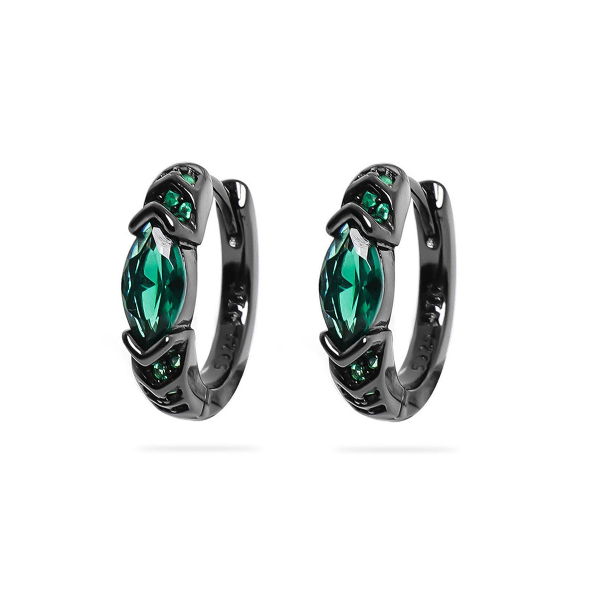 Marquise CZ Huggie Earrings