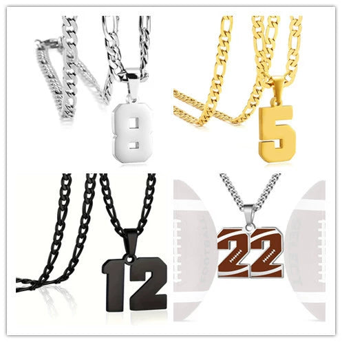 Custom Number Sports Necklace for Men
