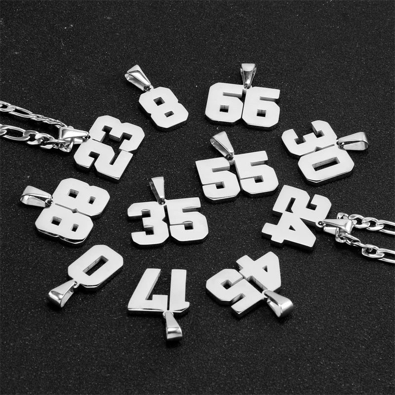 number necklace for men