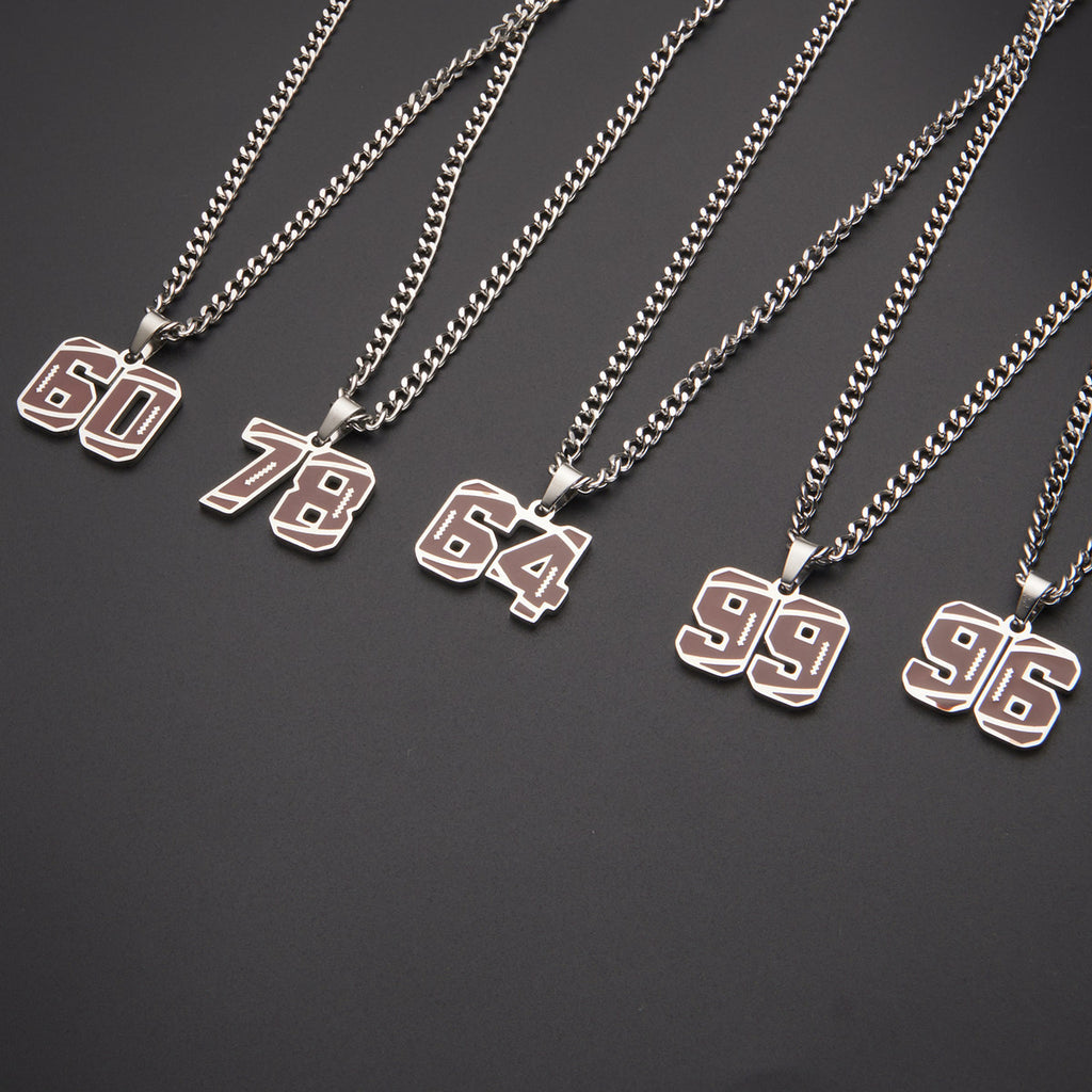 Custom Number Sports Necklace for Men