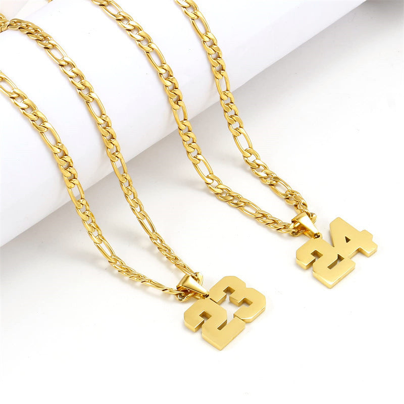 Number Necklace for Men