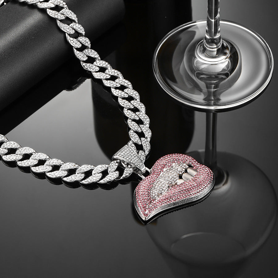 Iced Out Hip Hop Mouth Necklace