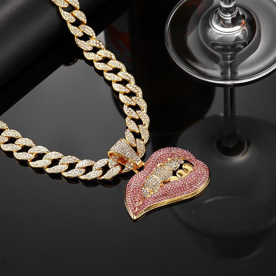 Iced Out Hip Hop Mouth Necklace