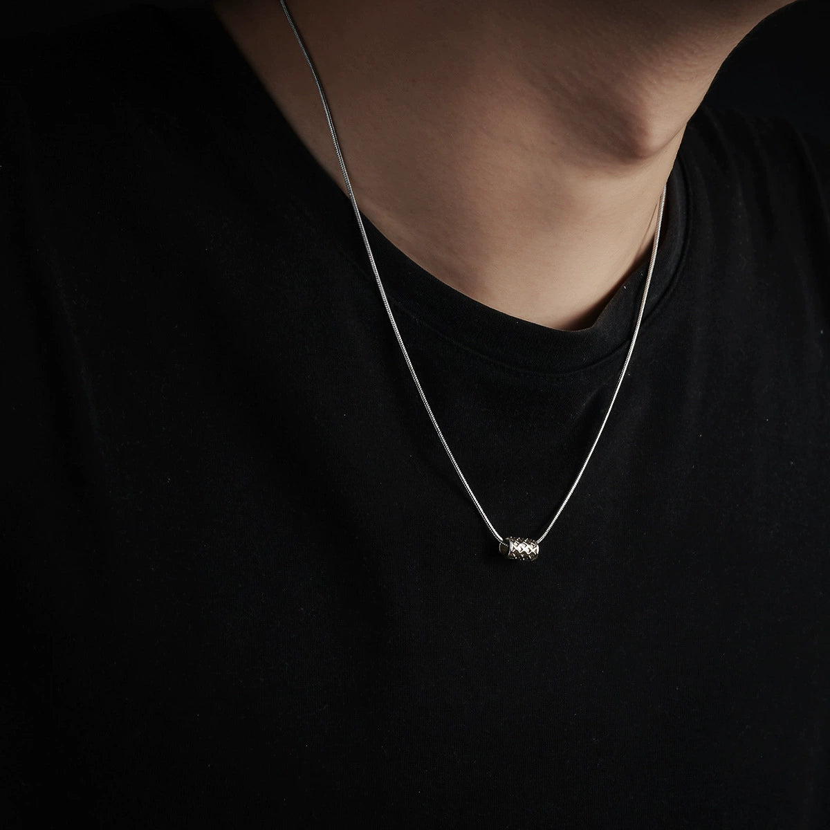 cube pendant necklace for men