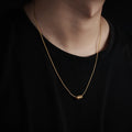 gold cube necklace for men