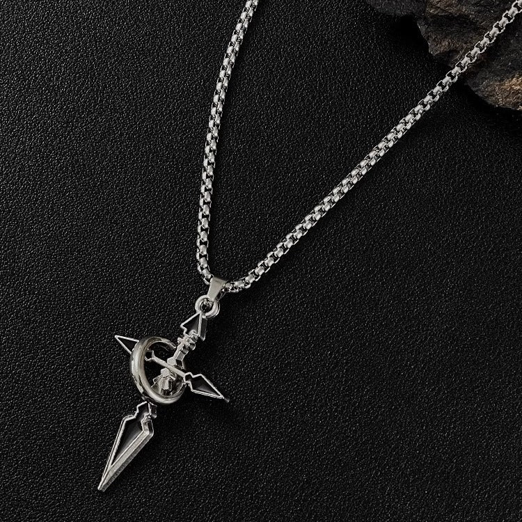 Punk Spike Cross Necklace