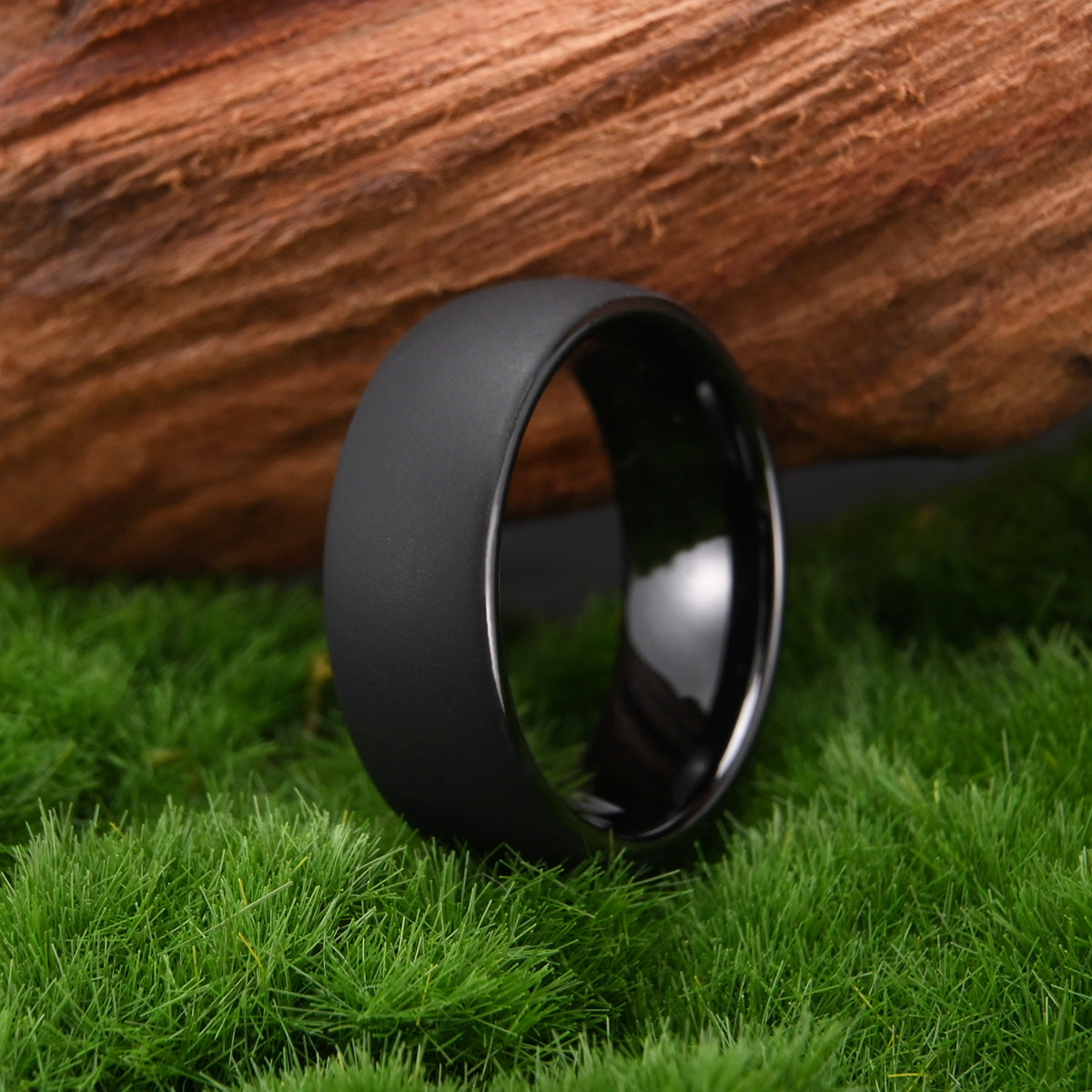 8mm Black Tungsten Ring Band