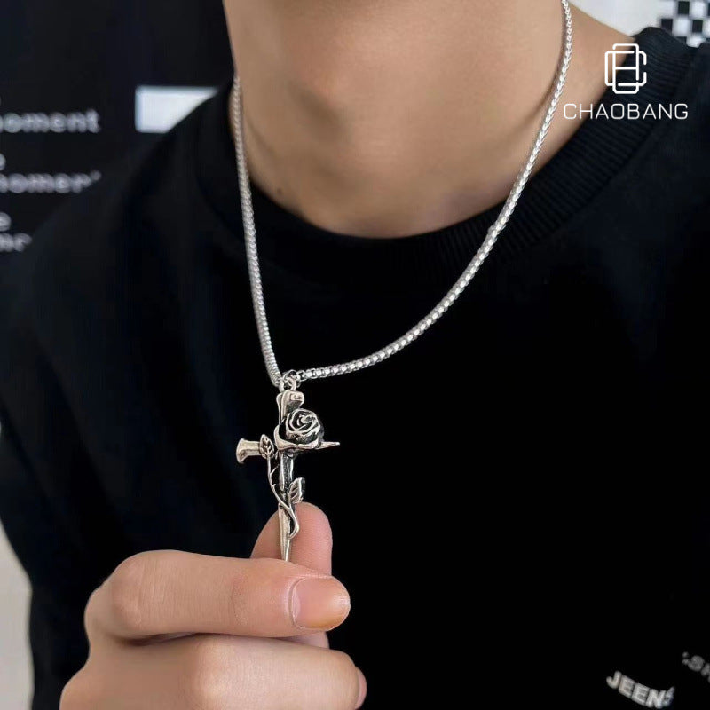 mens cross necklace
