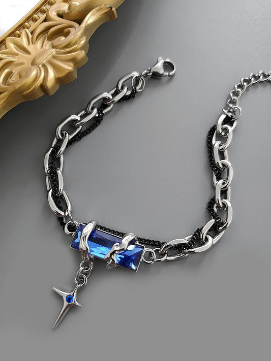 blue titanium steel bracelet