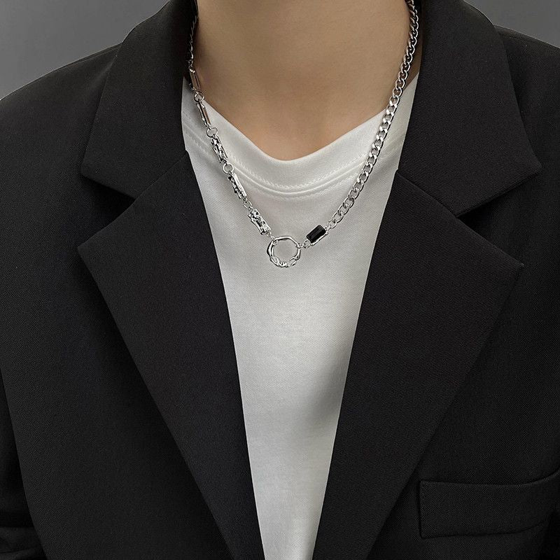Black Irregular Necklace Chain