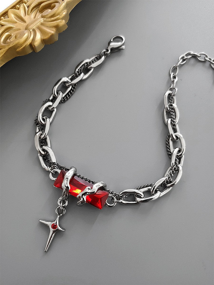 red gem bracelet for men