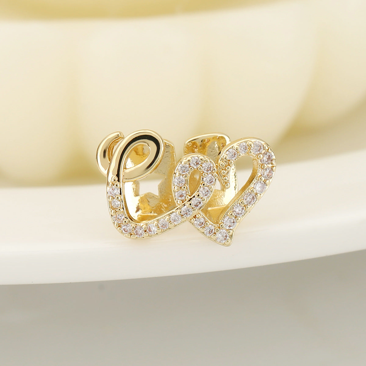 Double Heart Tooth Gem Jewelry