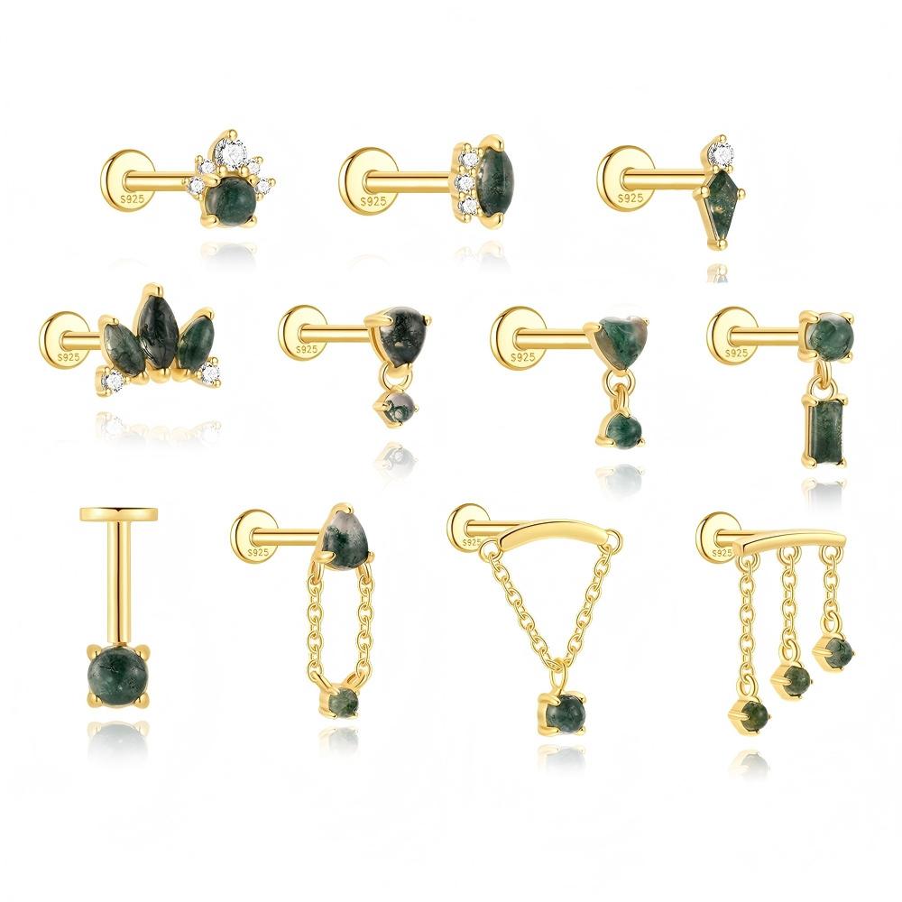 S925 flat back stud 