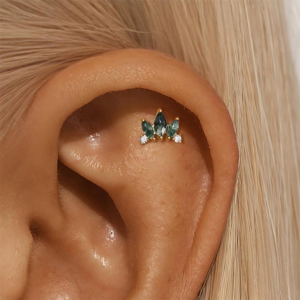 Marquise Lotus Helix piercing