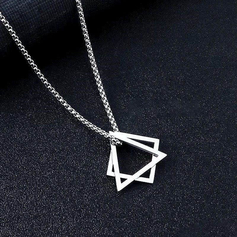 Geometric Pendant Necklace for Men