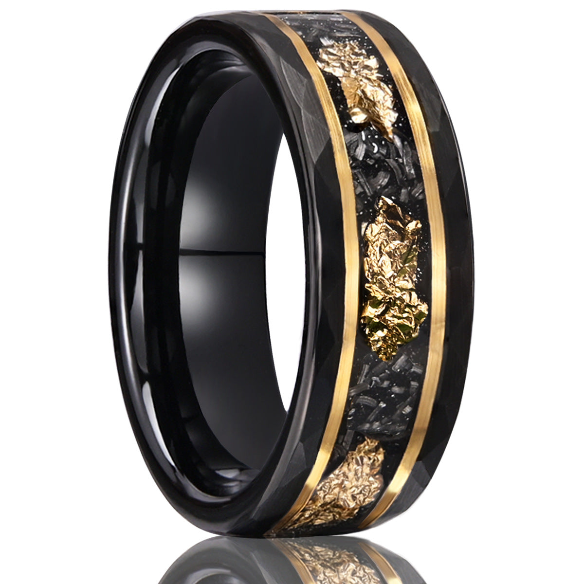 Black Tungsten wedding Ring