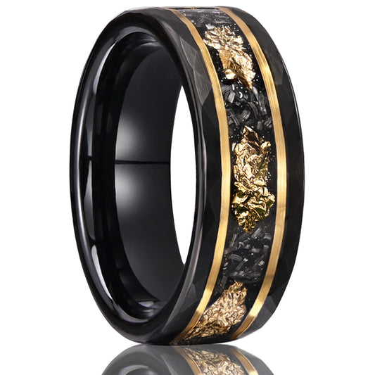 Black Tungsten wedding Ring