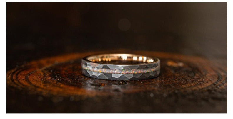 6mm Rose Gold Tungsten Couple Ring