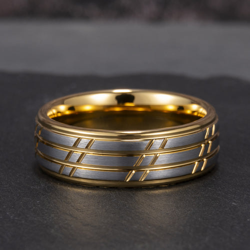 orvan Gold Tungsten Carbide Band