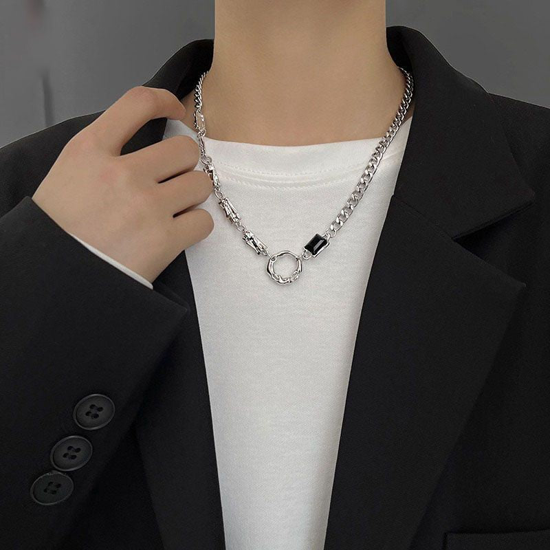 Black Irregular Necklace Chain