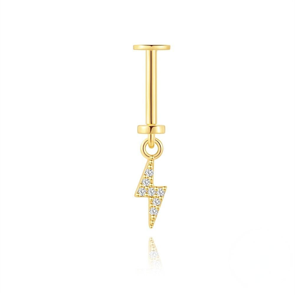 lightning flat back helix stud 