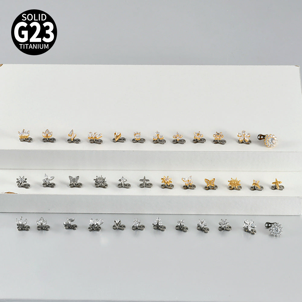 face dermal piercing