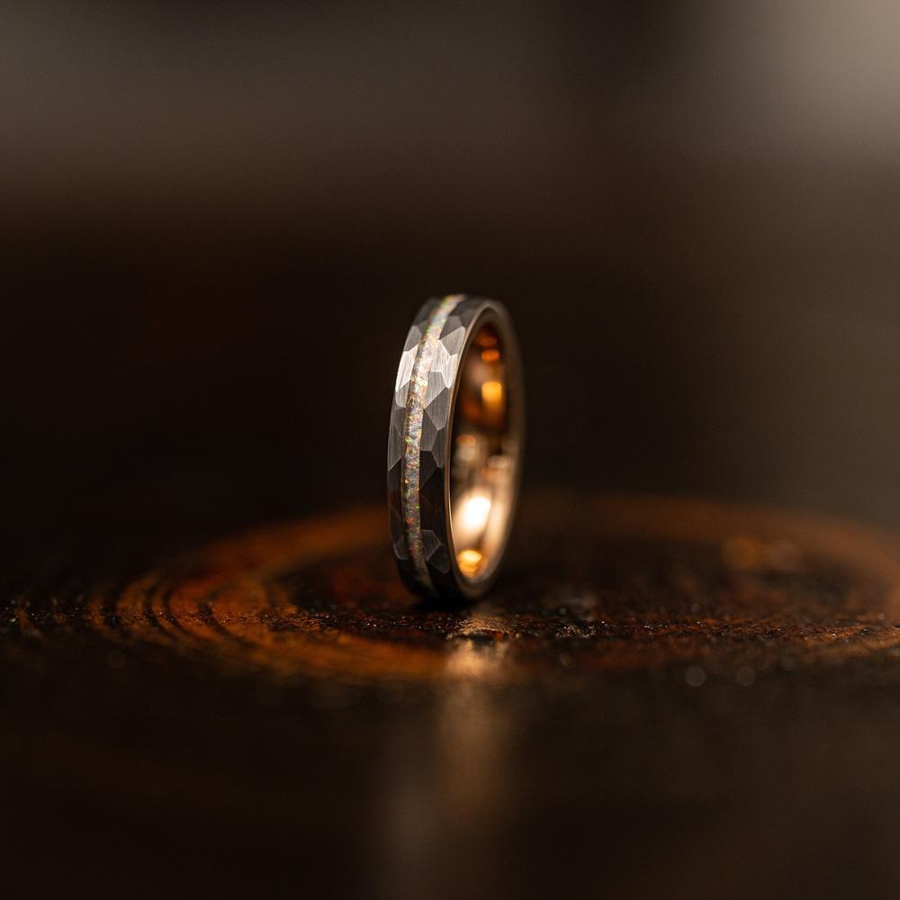 6mm Rose Gold Tungsten Couple Ring