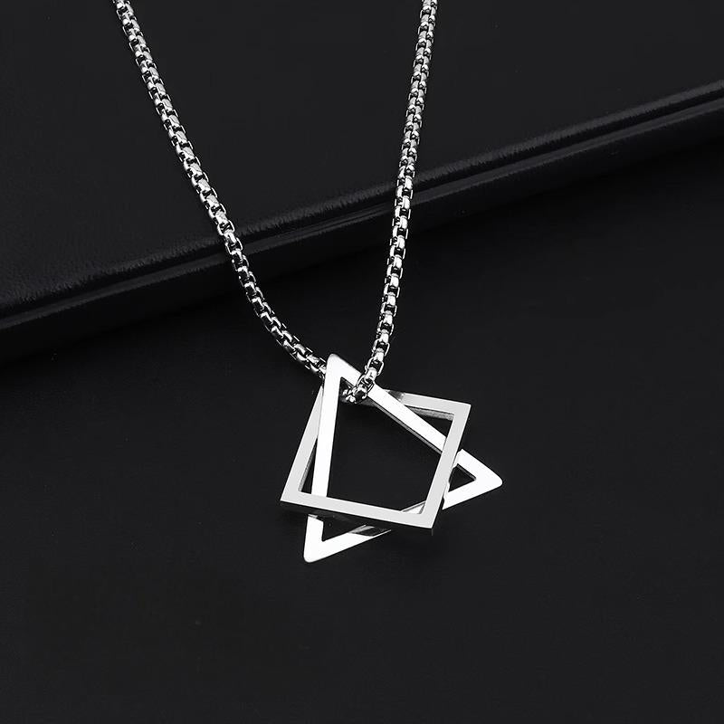 Geometric Pendant Necklace for Men